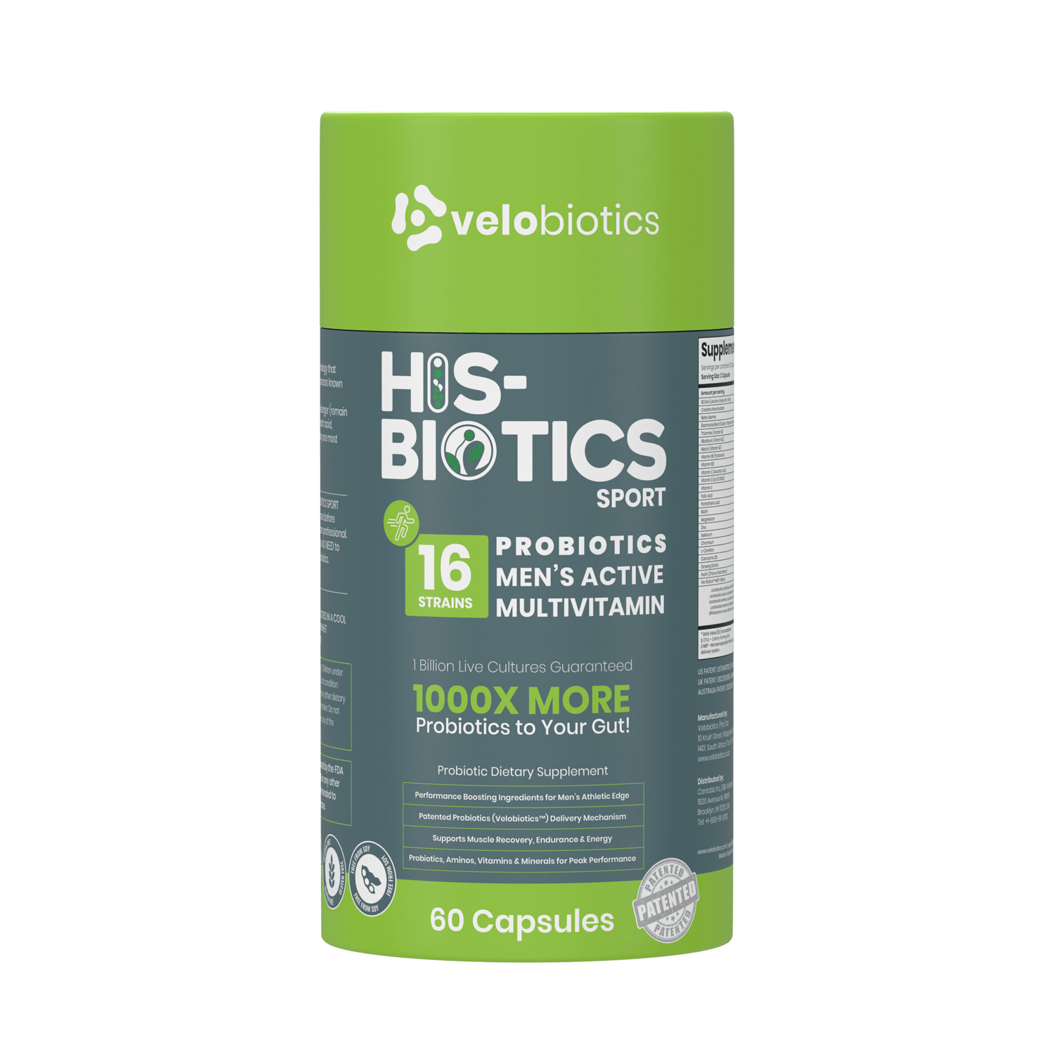 His - Biotics Probiotics SPORT Multivitamin Capsules - Velobiotics