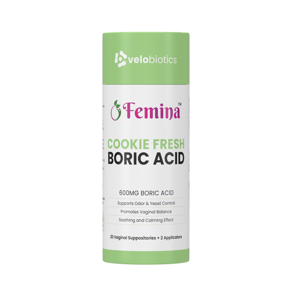 Femina COOKIE FRESH Boric Acid ONLY Suppositories - Velobiotics