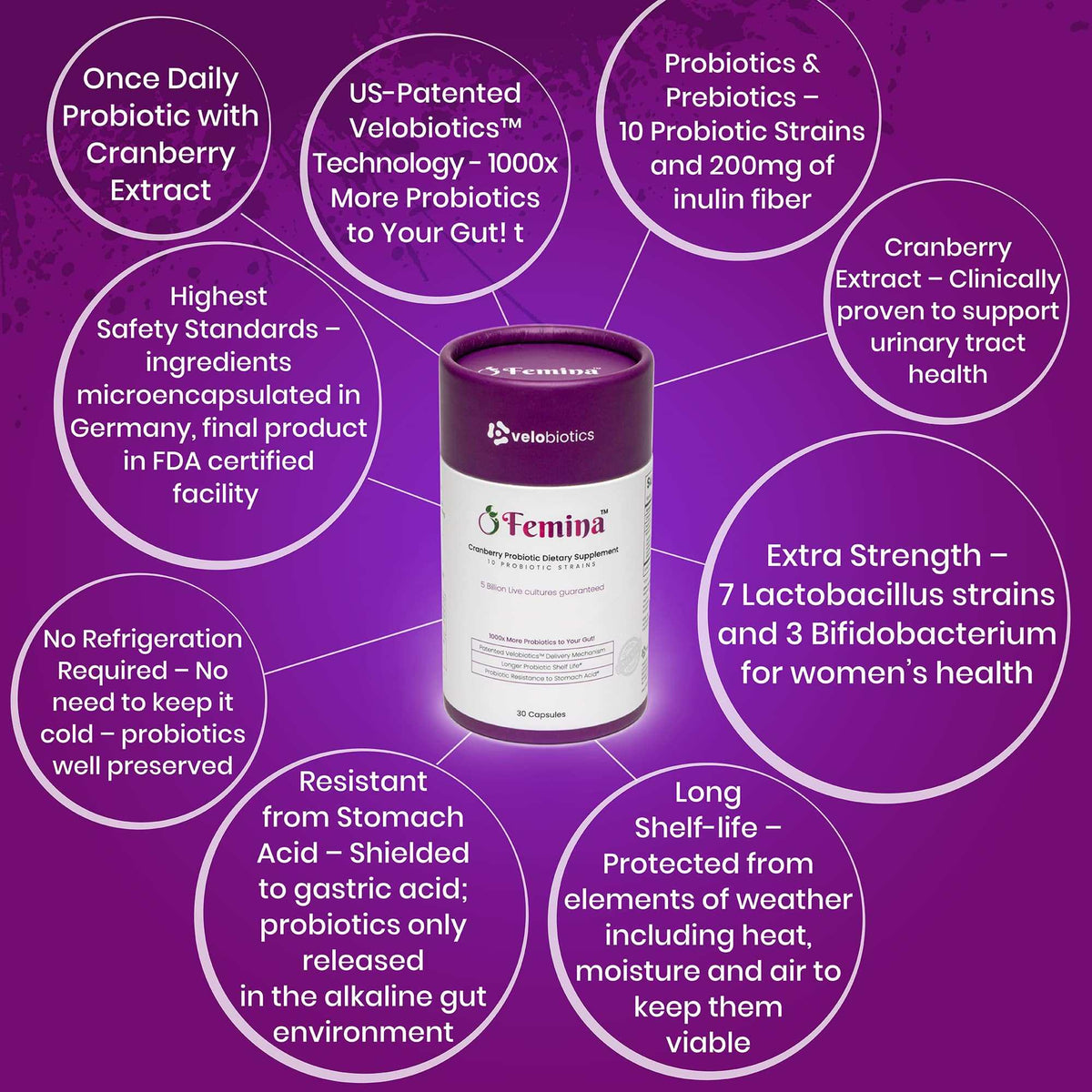 Femina™ Probiotiese Kapsules met Cranberry Uittreksel — image 5