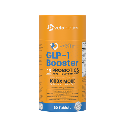 GutSlim Probiotics GLP-1 Booster supplement with 16 strains, appetite suppressant, supports gut health and metabolism, 60 tablets